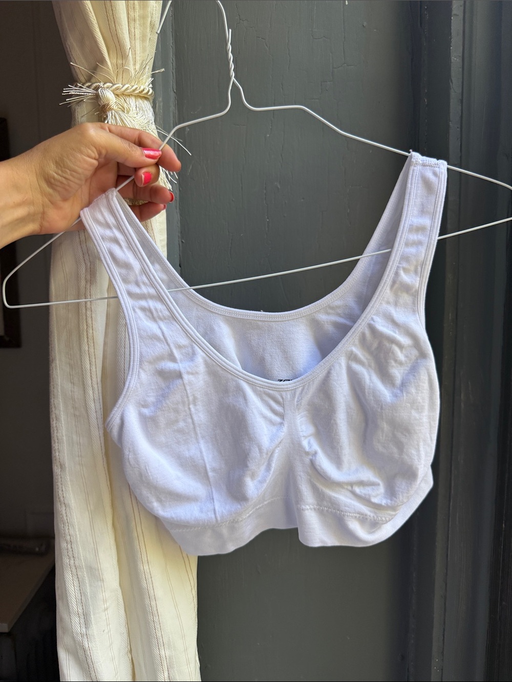 Women's White Supportive Sleep & Lounge Bra